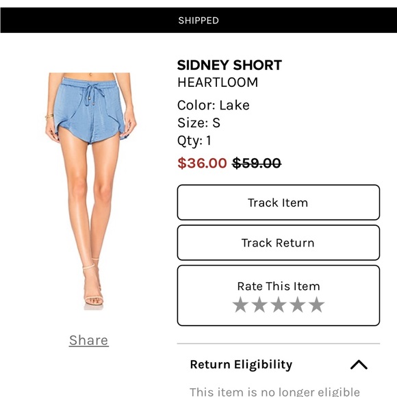 HEARTLOOM silky shorts SMALL - Picture 2 of 2